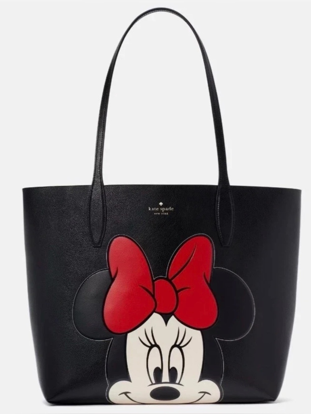 kate spade Black Tote with Red Bow Minnie Appliqué
